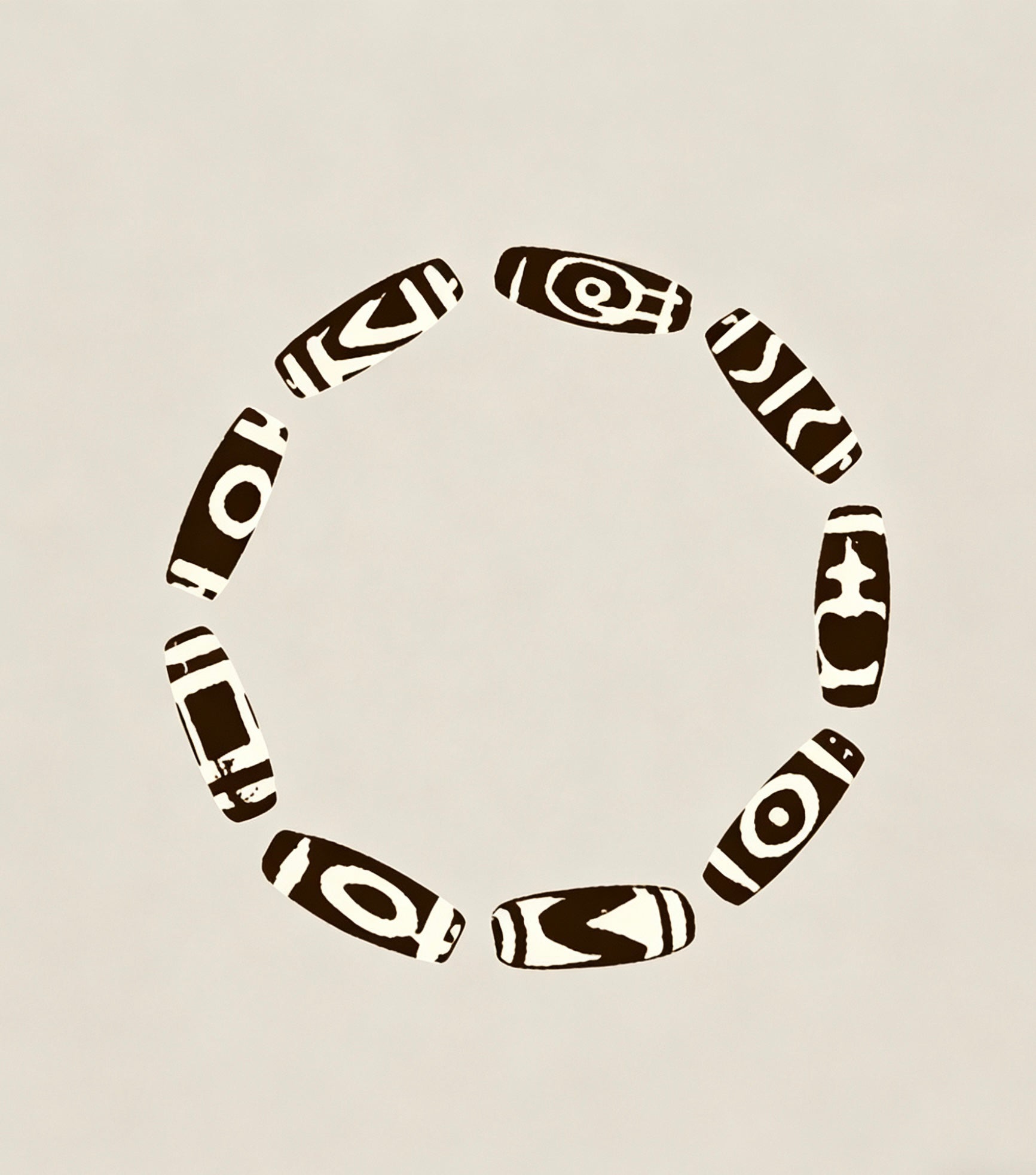 Written in Stone: The Ancient Wisdom Hidden Within Nine Tibetan Dzi Bead Patterns
