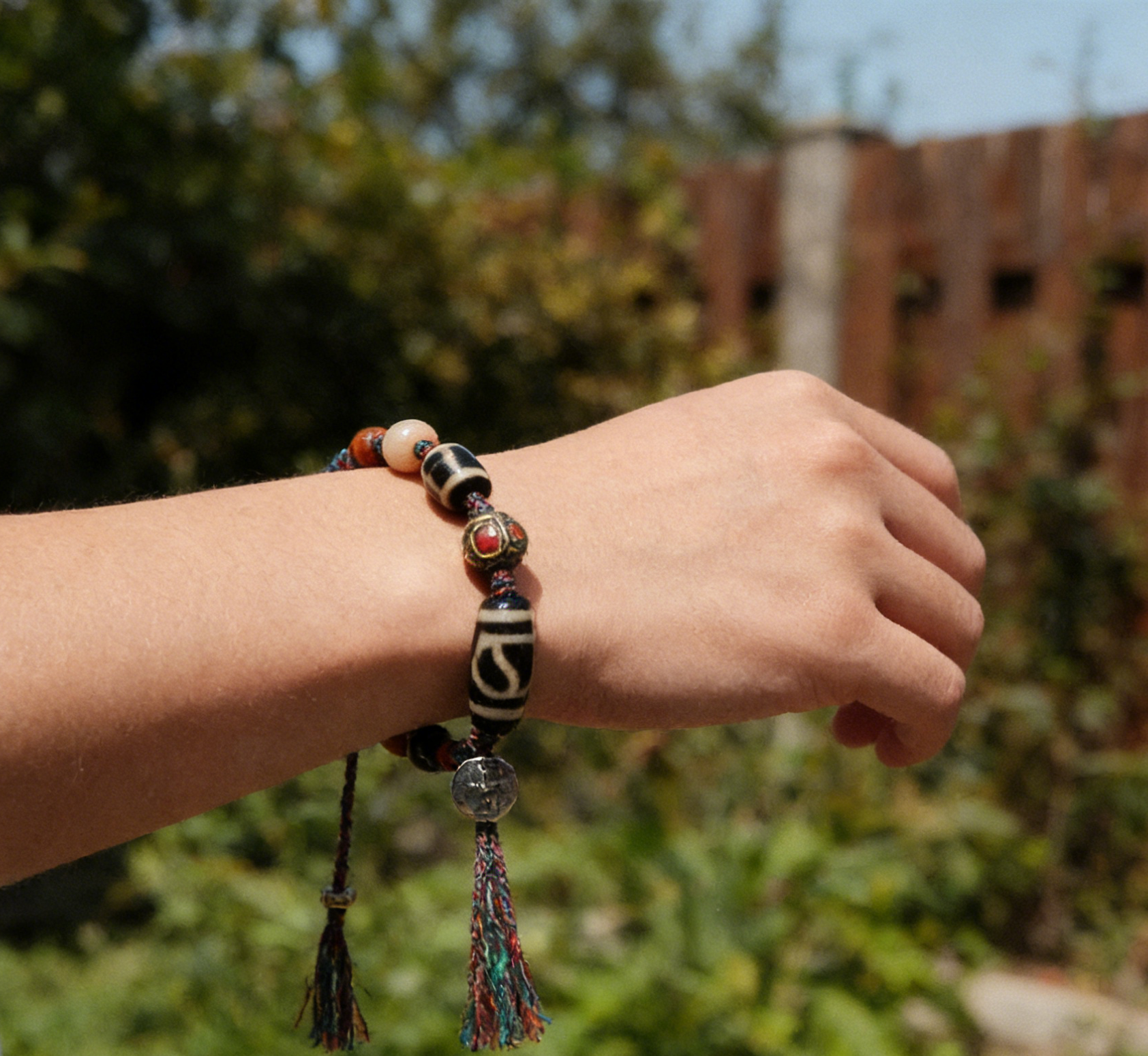 Tibetan Dzi Bead Bracelet